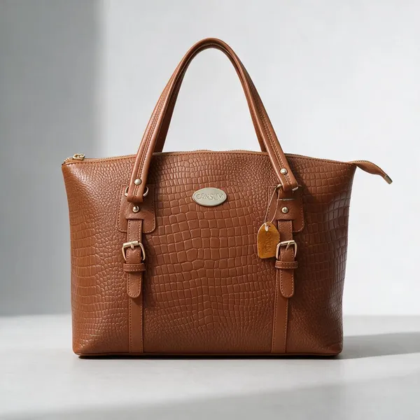 CANSLIM_Royale_Croc_Tote_—_Tan_Brown_Edition