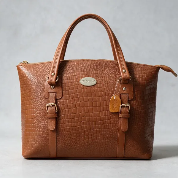 CANSLIM_Royale_Croc_Tote_—_Tan_Brown_Edition
