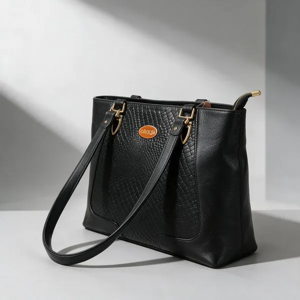 CANSLIM_Royale_Croc_Tote_—_Noir_Black_Edition