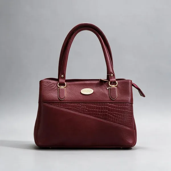 CANSLIM_Maroon_Textured_Tote_Handbag_for_Women
