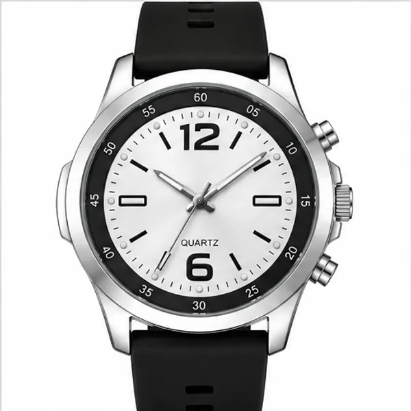 Black_Silicone_Analog_White_Dial_Round_Watch_For_Men