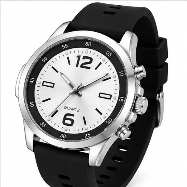 Black_Silicone_Analog_White_Dial_Round_Watch_For_Men