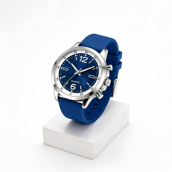Blue_Silicone_Analog_Bezel_Round_Dial_Watch_For_Men