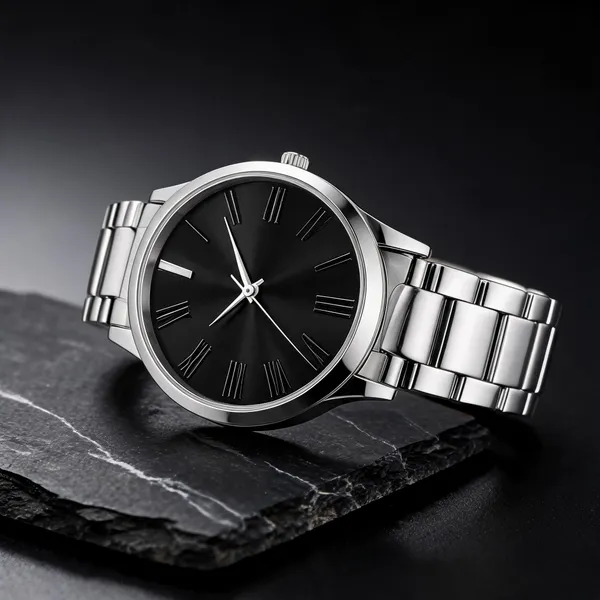 Silver_Metal_Link_Bracelet_Analog_Black_Dial_Watch_For_Men