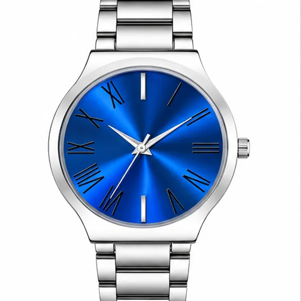 Silver_Metal_Link_Bracelet_Analog_Roman_Numeral_Watch_For_Men
