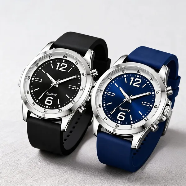 Black_&_Blue_Silicone_Analog_Round_Dial_Watch_Set_For_Men