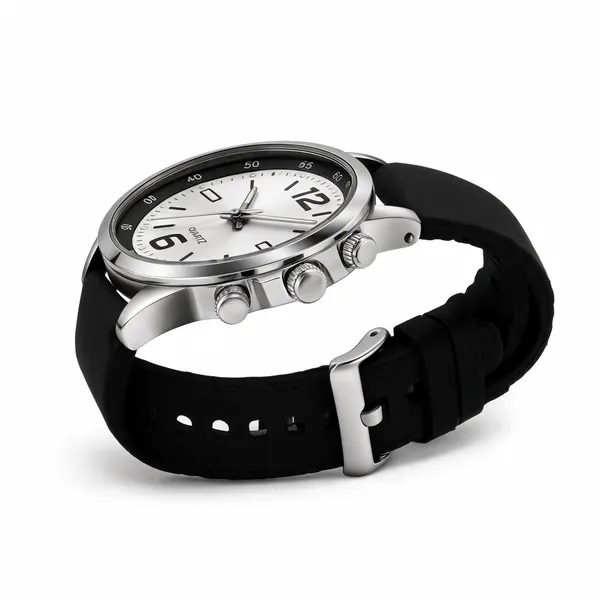 Black_Silicone_Analog_White_Dial_Round_Watch_For_Men