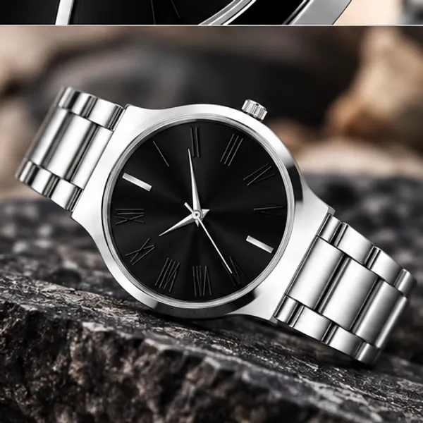 Silver_Metal_Link_Bracelet_Analog_Black_Dial_Watch_For_Men