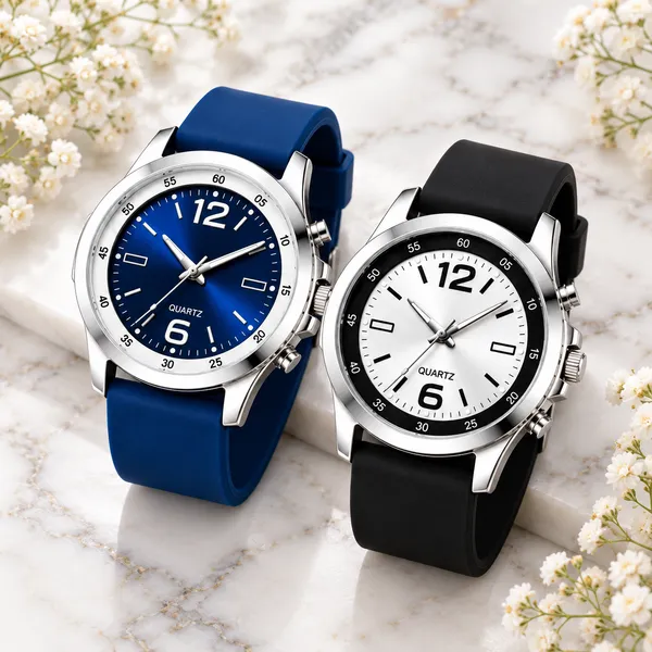 Blue_And_Black_Quartz_Analog_Watch_Set_for_Unisex