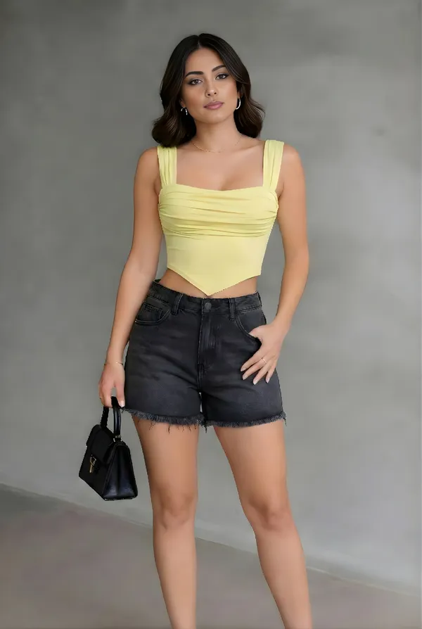 Yellow_Ruched_Crop_Top_for_Women