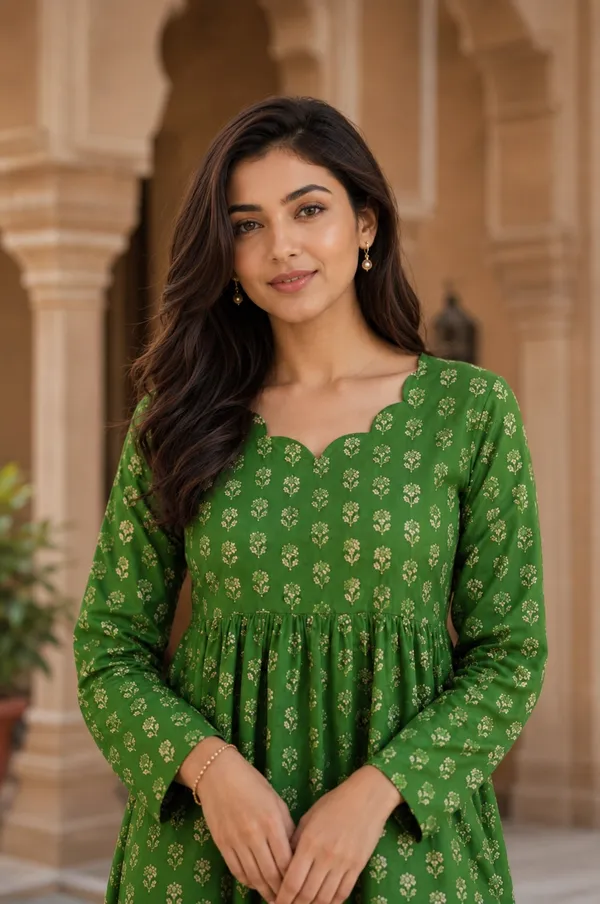 Green_Printed_Flared_Kurta_for_Women