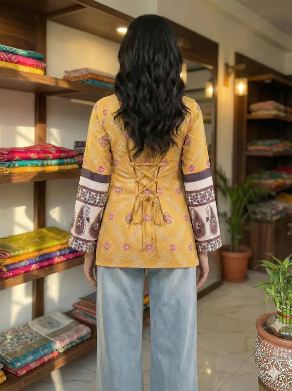 Yellow_Printed_Straight_Kurta_For_Women
