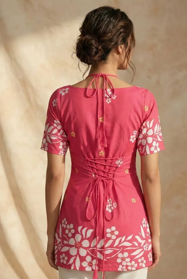 Pink_Printed_Straight_Kurti_For_Women