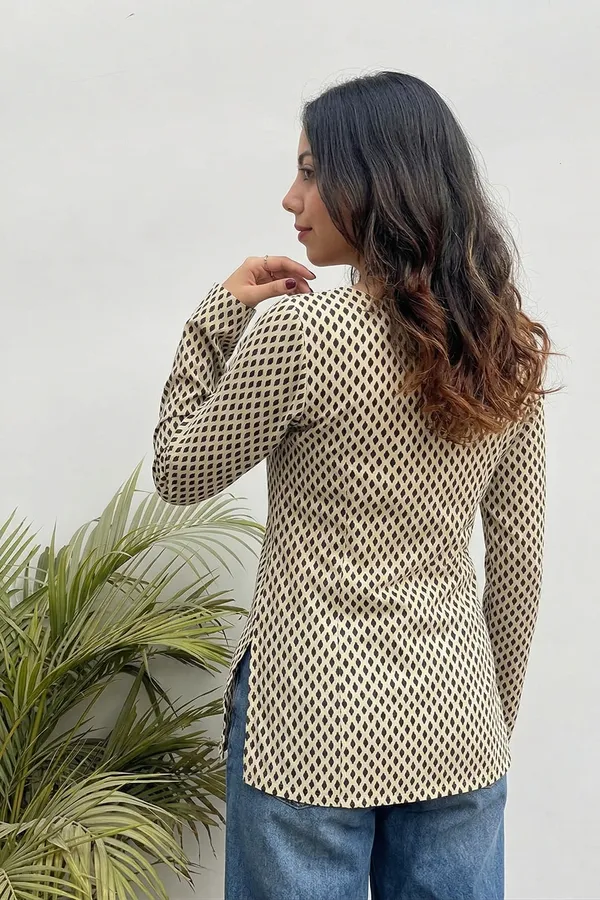 Cream_Patterned_Long_Sleeve_Top_for_Women