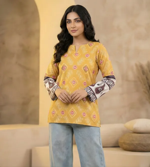 Yellow_Printed_Straight_Kurta_For_Women