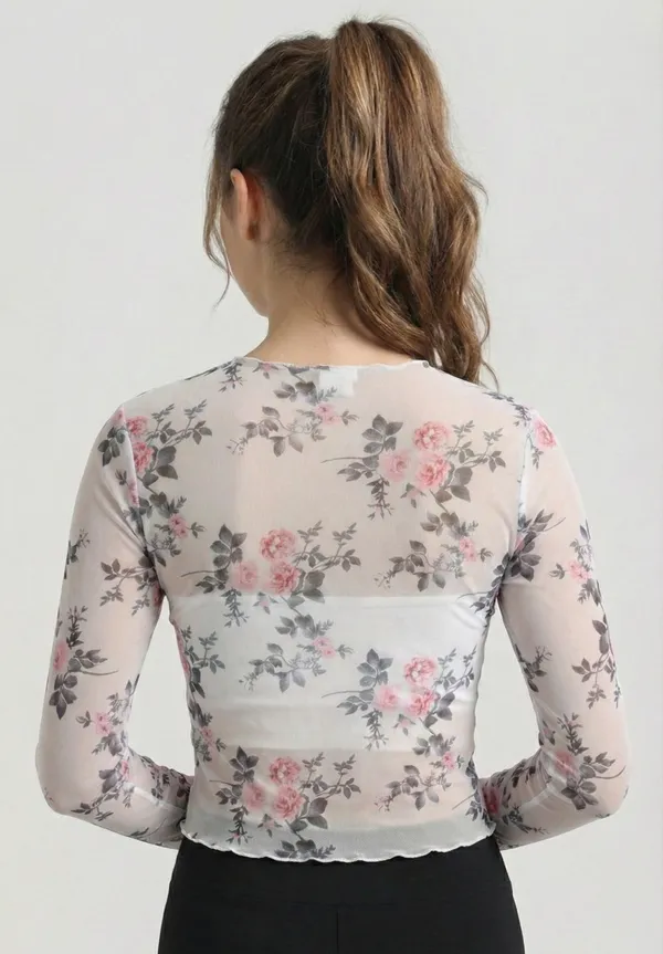 White_Lycra_Slim_Fit_Floral_Crop_Top_for_Women