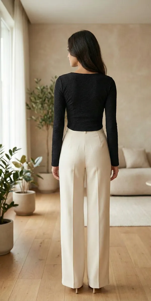 Black_Ribbed_Ruched_Long_Sleeve_Top_for_Women