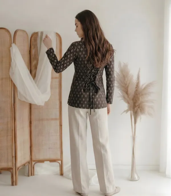 Grey_Printed_Tie-Waist_Kurta_for_Women