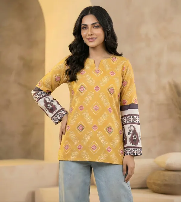 Yellow_Printed_Straight_Kurta_For_Women