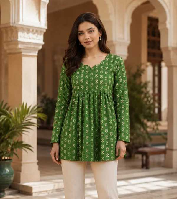 Green_Printed_Flared_Kurta_for_Women