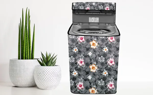 Grey_Floral_Top_Load_Washing_Machine_Cover