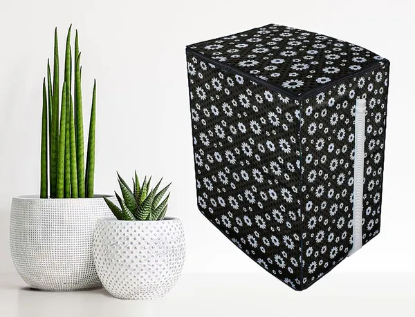 Black_Polyester_Black_Floral_Print_Semi-Automatic_Washing_Machine_Cover