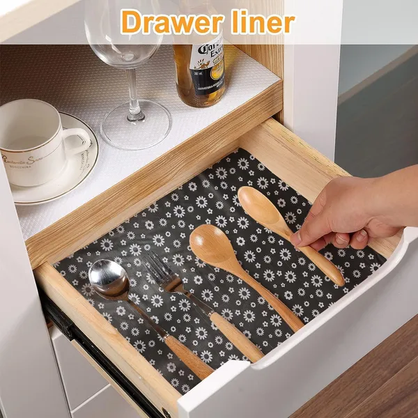 Black_Polyester_Black_Floral_Print_Kitchen_Shelf_Liner_Roll_Pack_of_2