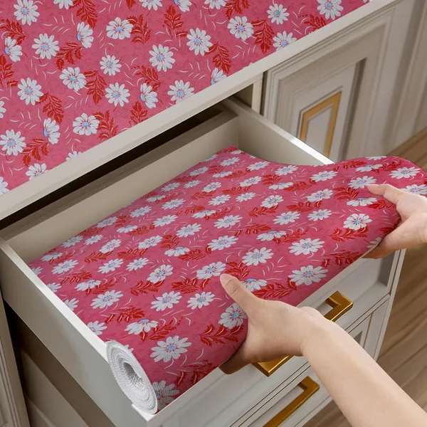 Pink_Floral_Non-Slip_Drawer_Liner_Roll