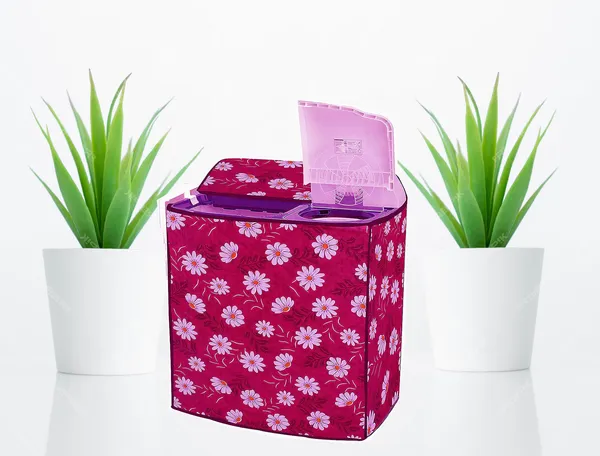 Pink_Floral_Semi-Automatic_Washing_Machine_Cover