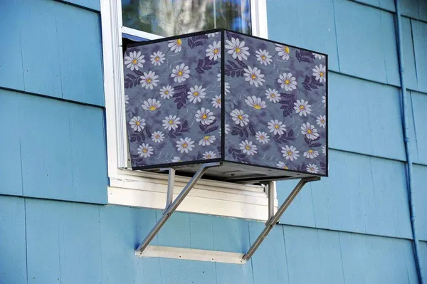 Blue_Floral_Window_AC_Outdoor_Unit_Cover