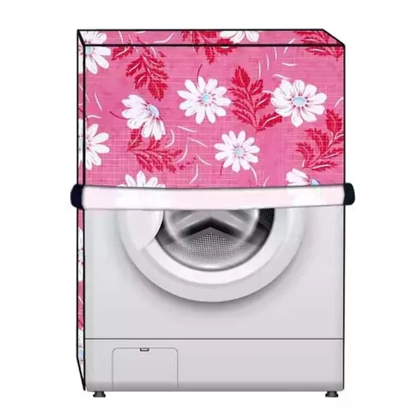 Maroon_/_Pink_Floral_Patti_PVC_Front_Load_Washing_Machine_Cover
