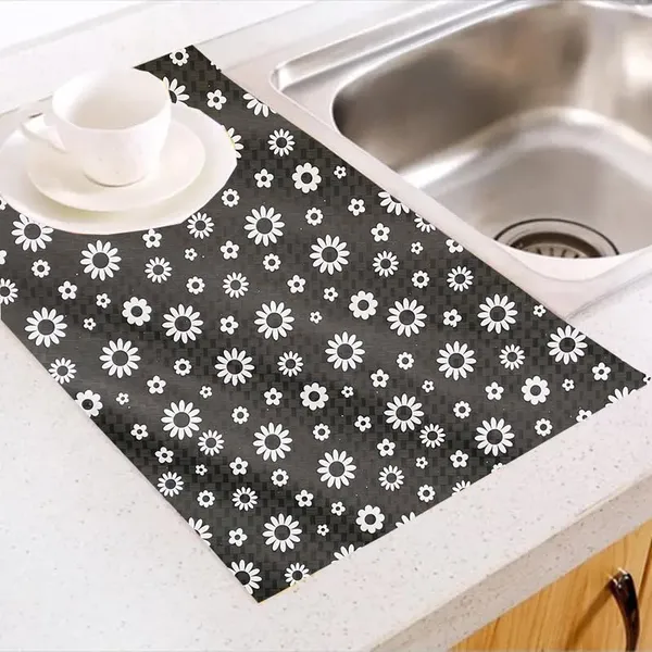Black_Polyester_Black_Floral_Print_Kitchen_Shelf_Liner_Roll_Pack_of_2