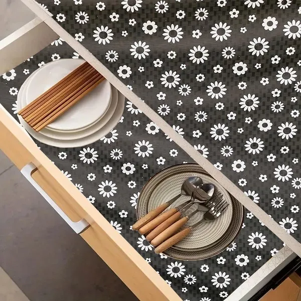 Black_Polyester_Black_Floral_Print_Kitchen_Shelf_Liner_Roll_Pack_of_2