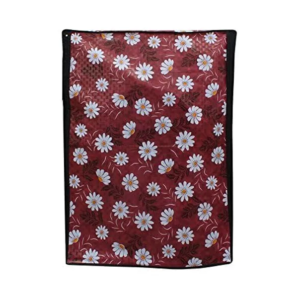 Maroon_/_Pink_Floral_Patti_PVC_Front_Load_Washing_Machine_Cover