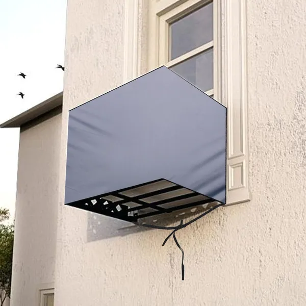 Grey_Plain_Window_AC_Protective_Cover