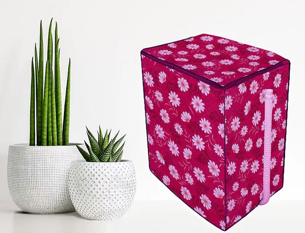 Pink_Floral_Semi-Automatic_Washing_Machine_Cover
