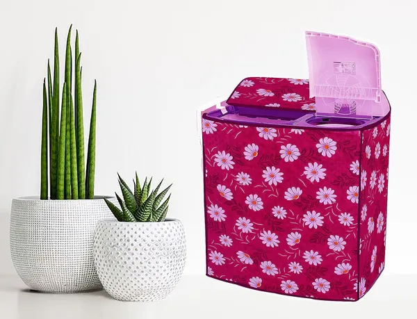 Pink_Floral_Semi-Automatic_Washing_Machine_Cover