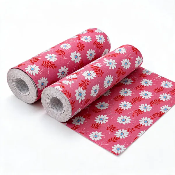 Pink_Polyester_Floral_Print_Pink_Non-Slip_Drawer_Shelf_Liner_Roll_Pack_of_2