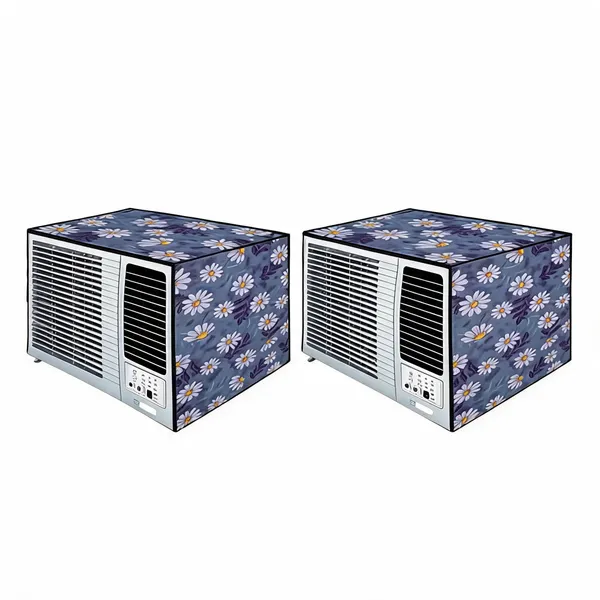 Blue_Polyester_Blue_Floral_Print_Window_Ac_Outdoor_Unit_Cover_Pack_of_2