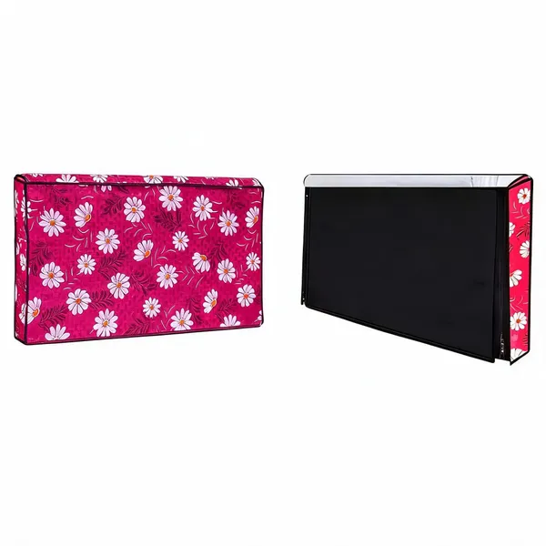 Pink_Polyester_Floral_Print_Pink_Fabric_Tv_Cover_Pack_of_2