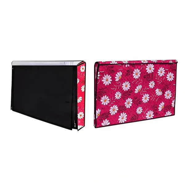 Pink_Polyester_Floral_Print_Pink_Fabric_Tv_Cover_Pack_of_2