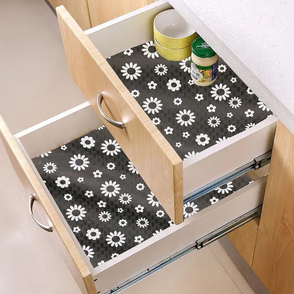 Black_Polyester_Black_Floral_Print_Kitchen_Shelf_Liner_Roll_Pack_of_2