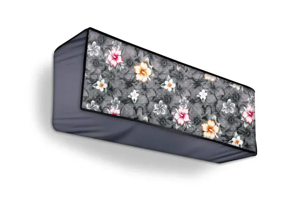 Grey_Floral_Split_AC_Cover