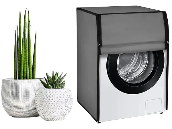 Grey_Plain_Front_Load_Washing_Machine_Cover