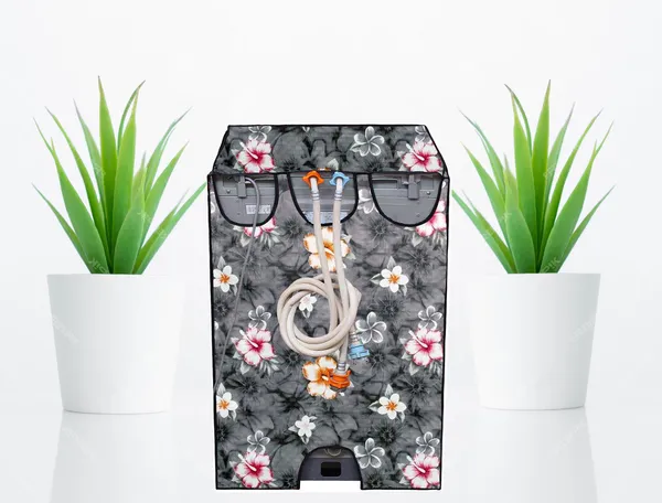 Grey_Floral_Top_Load_Washing_Machine_Cover