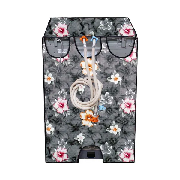 Grey_Floral_Top_Load_Washing_Machine_Cover