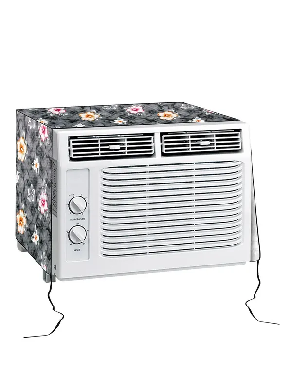 Grey_Floral_Window_AC_Cover