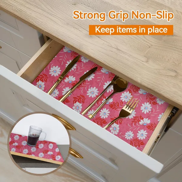 Pink_Floral_Non-Slip_Drawer_Liner_Roll