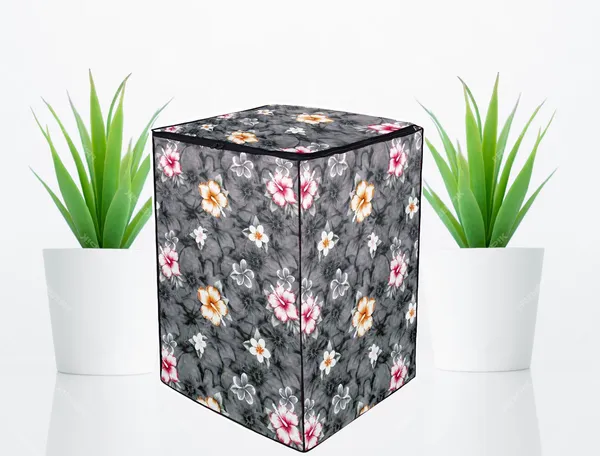 Grey_Floral_Top_Load_Washing_Machine_Cover