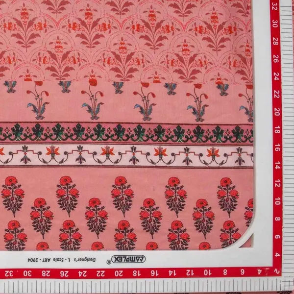Salmon_Pink_Mughal_Print_Viscose_Voile_Fabric_Default_Title